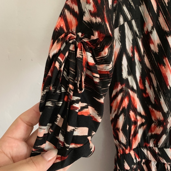 1. State Black Abstract Print Romper - Picture 4 of 8